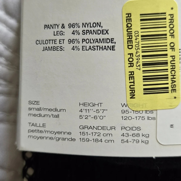 DKNY Women's Black Fishnet Model Tights Hosiery Sz Small - Picture 3 of 4